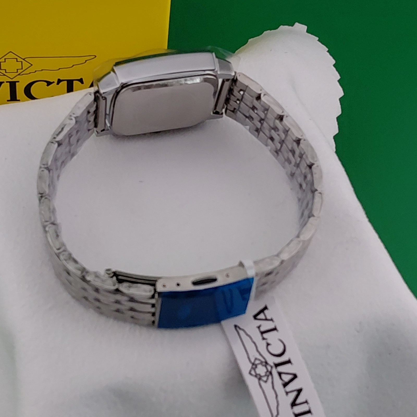 Invicta Men’s Specialty Blue Dial Rectangular Dress Watch Box & Tags 43151