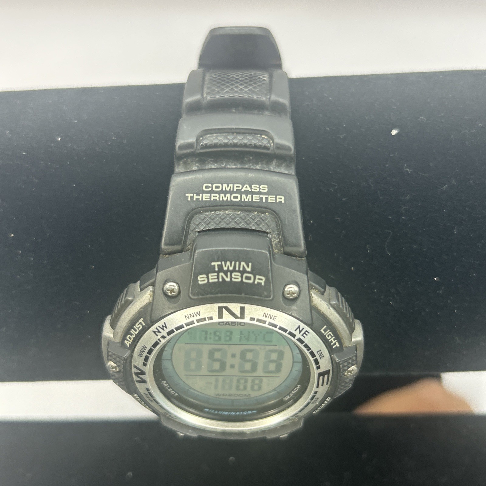 Casio SGW-100 Twin Sensor Watch Black 200M Water Resist Compass Thermometer