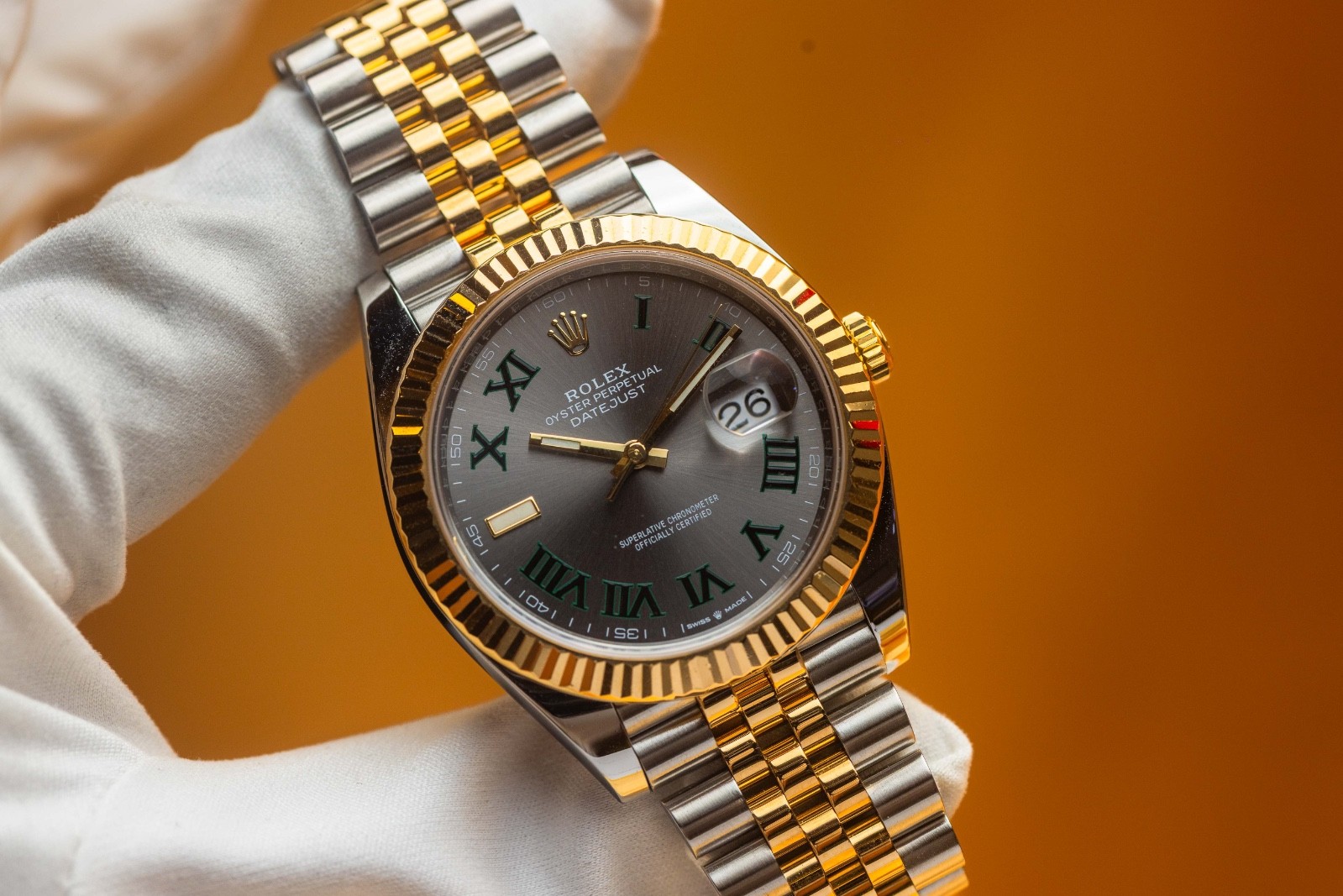 Rolex Datejust 41 Wimbledon Dial – Two Tone Jubilee Bracelet – 126333