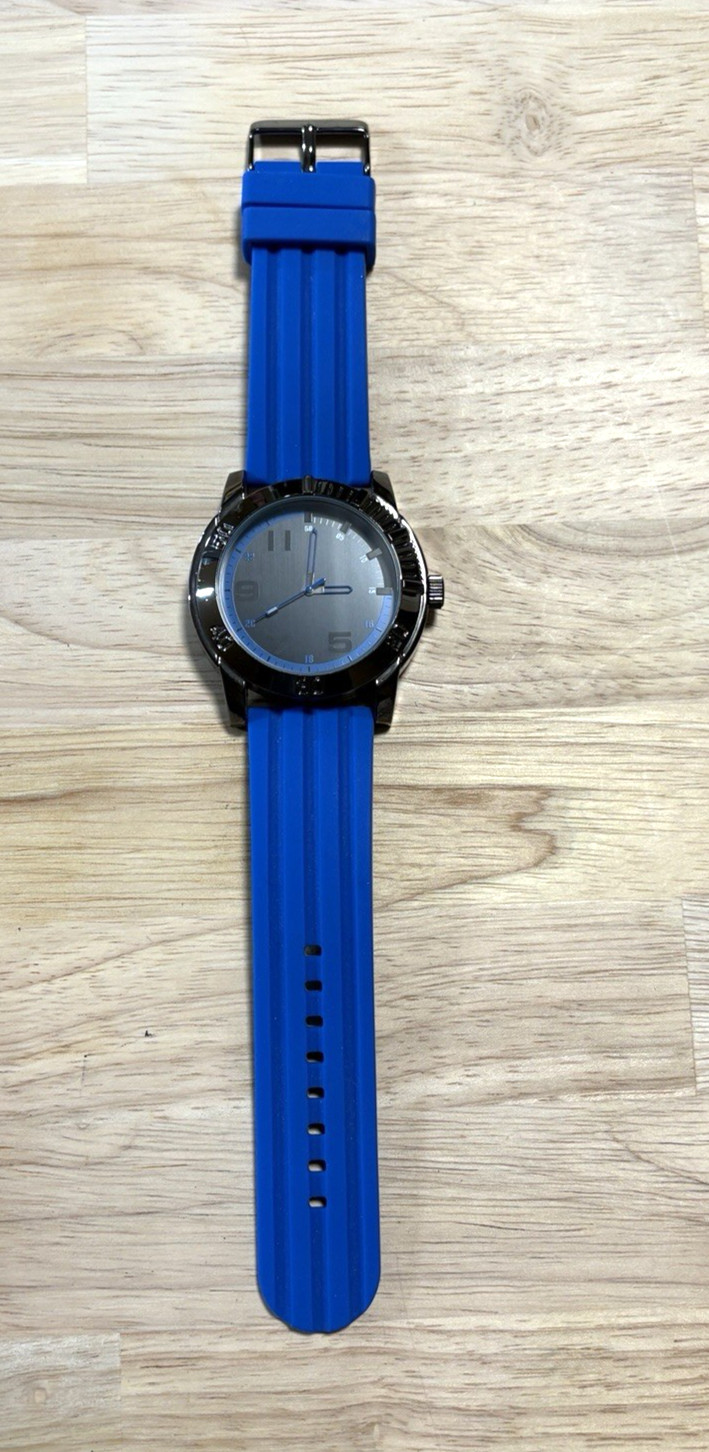 Blue and Dark Chrome Watch