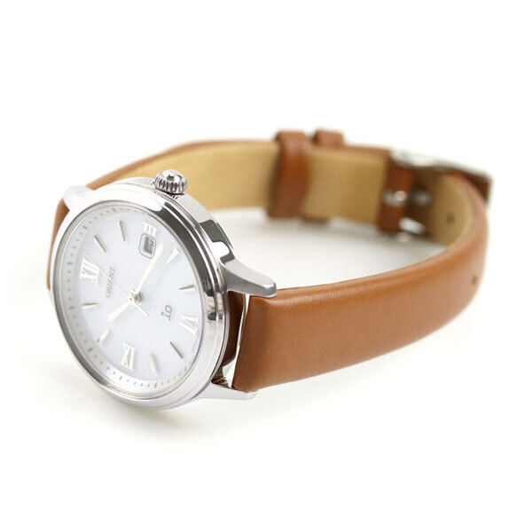 ORIENT iO Natural & Plain RN-WG0413S Solar Watch Brown Leather Band 27.6mm