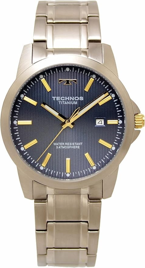 Technos Watch Titanium Date T9B78IN Men’s Silver New