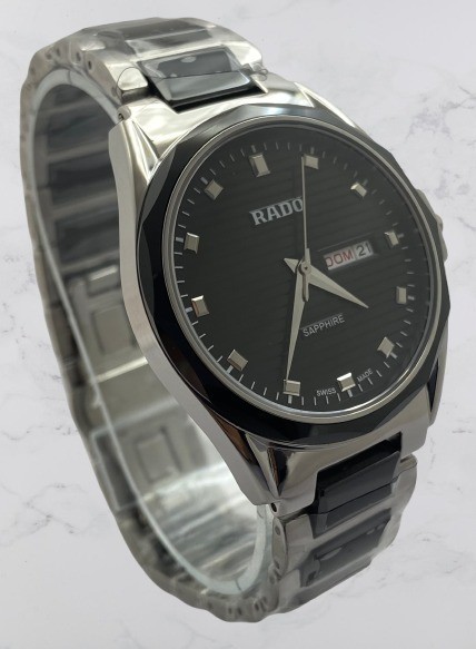 Refurbished Luxury Rado Jubile Black Date/Day Display Dial Two-Tone Quartz Watch