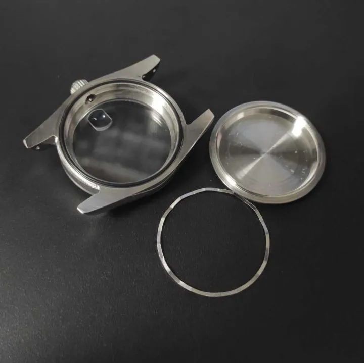 Wristwatch 36mm Case Bracelet Plain Bezel Date Lens Compatible Movements Seiko 7
