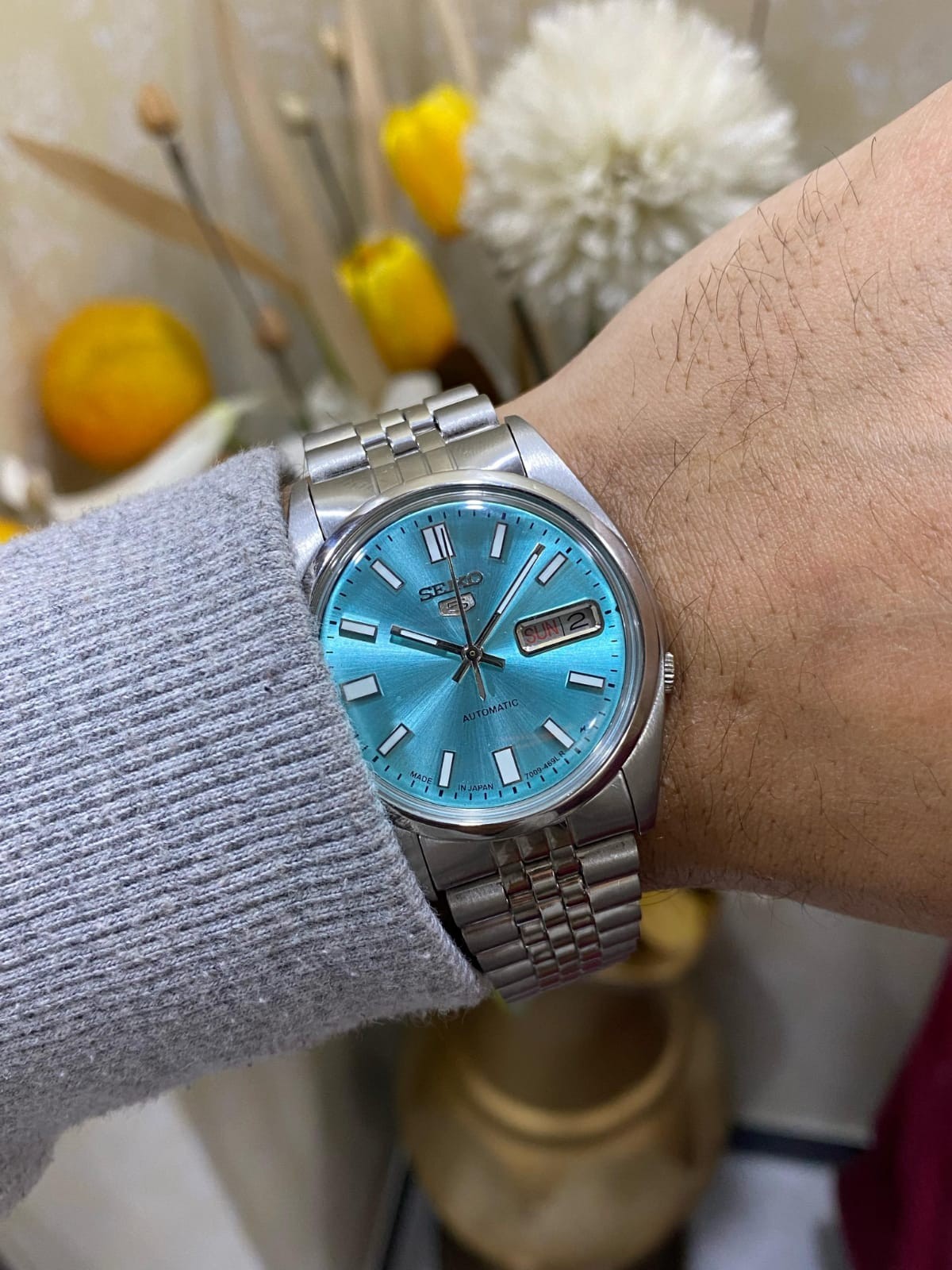 Seiko 5 Automatic Ice Blue 🧊 Dial Men’s Watch Japan Made 7009