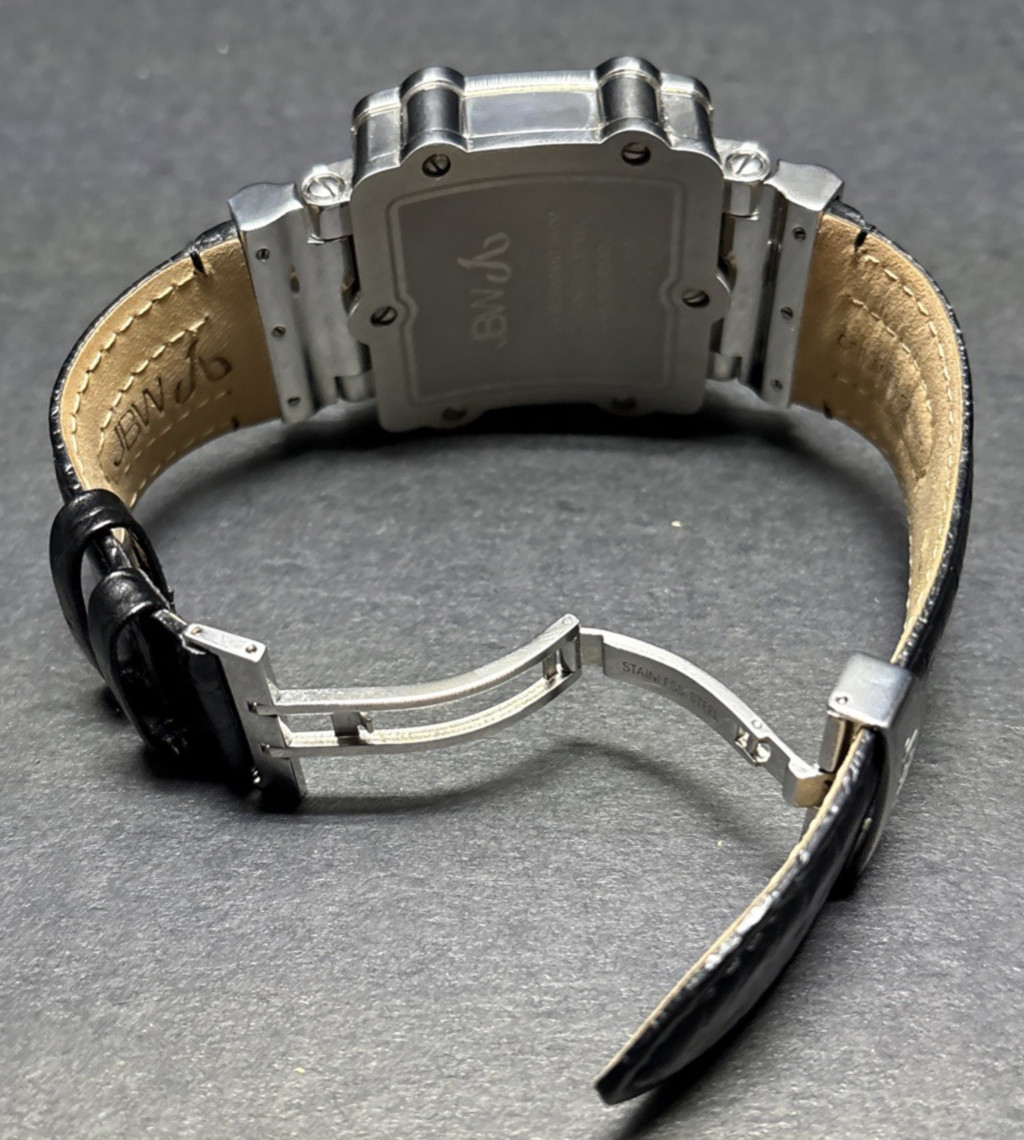 JBW Phantom 46mm Diamond Bezel Stainless Steel Chronograph Men’s Watch