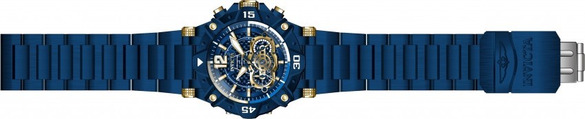 NEW INVICTA 40174 AVIATOR CHRONOGRAPH BLUE CARBON FIBER DIAL STEEL QUARTZ 52MM