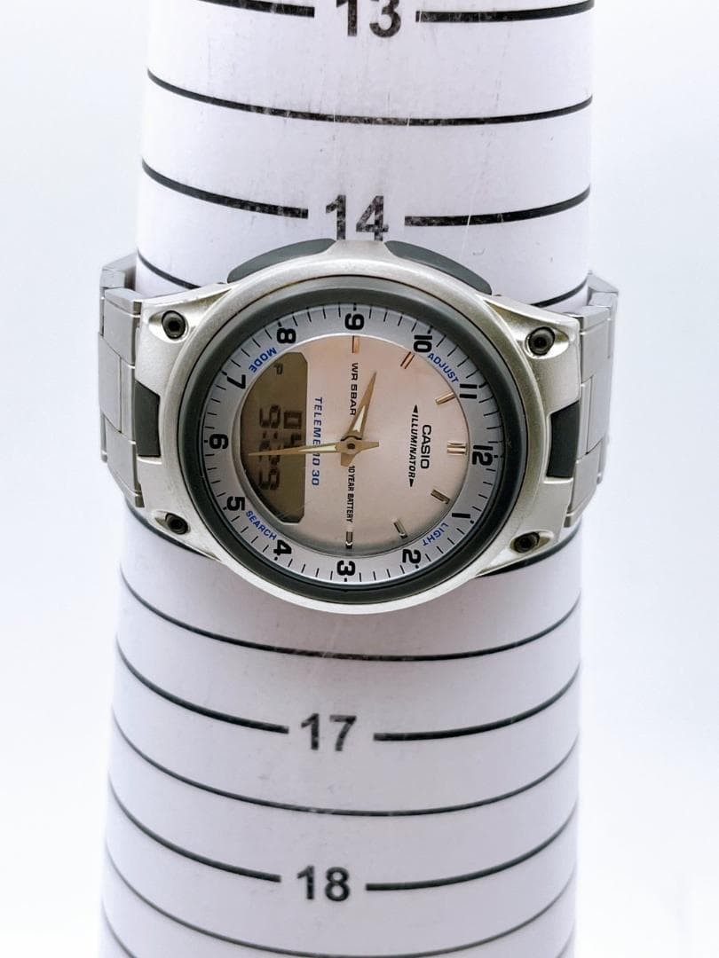 Casio AW-80 Silver White Analog Digital Watch