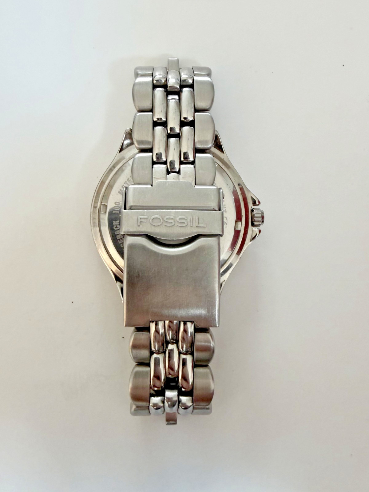 Fossil BQ8775 Mens Quartz Watch Blue 40mm Silver bracelet