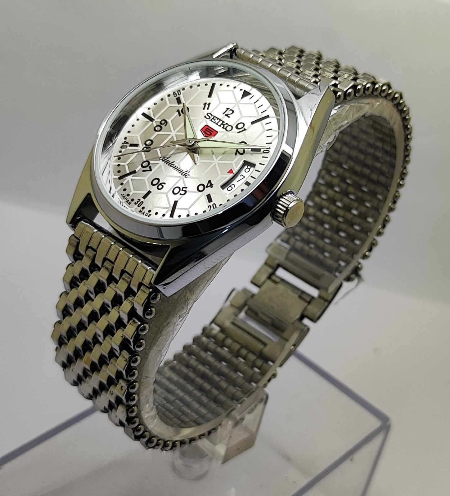Refurbished Automatic Men’s Watch Day Date | Classic Vintage Style | Steel Strap