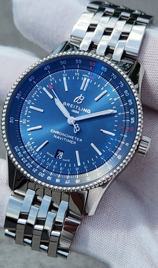 Breitling Navitimer A17326 Blue Dial Date Stainless Steel 41mm Men’s Box Papers