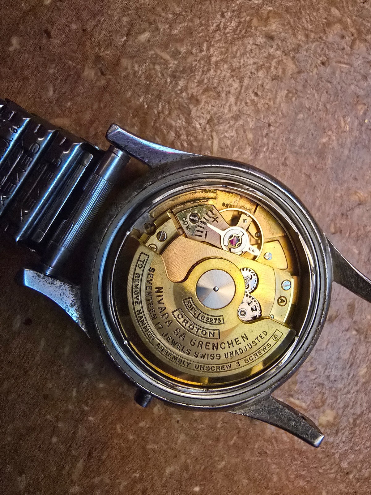Antartic Nivada Grenchen “D” Date Watch Self Winding Waterproof *running