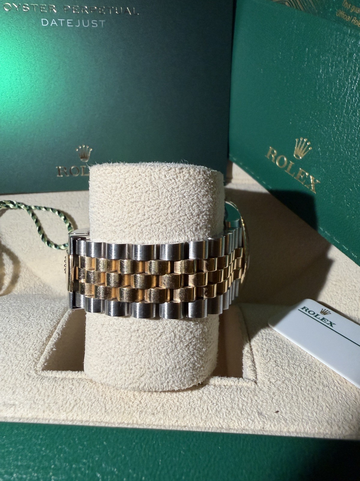 Rolex Datejust 36 Two-Tone Fluted Bezel Jubilee Bracelet Silver Roman Dial.