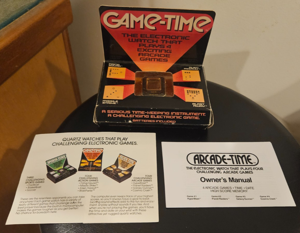 GCE Arcade Time Game Watch 1982 VINTAGE Retro Video Gaming Rare Tested Works