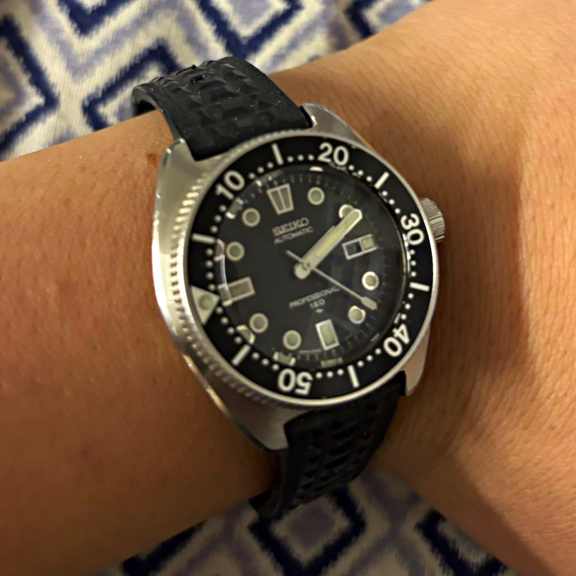 Seiko Professional 150 Automatic Diver 150m 44mm Black Dial Date Rubber