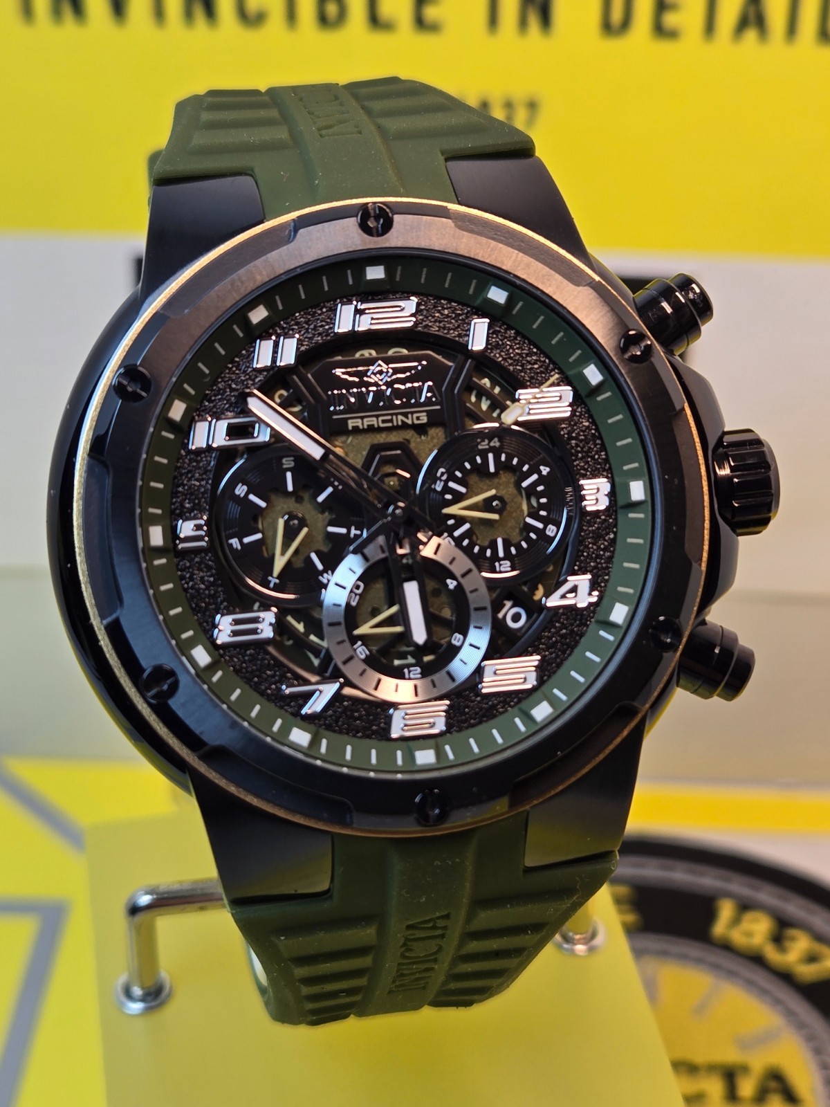 Invicta S1 Rally Stage Grid Men’s Watch – 49mm, Dark Green with Racing Dial NEW!
