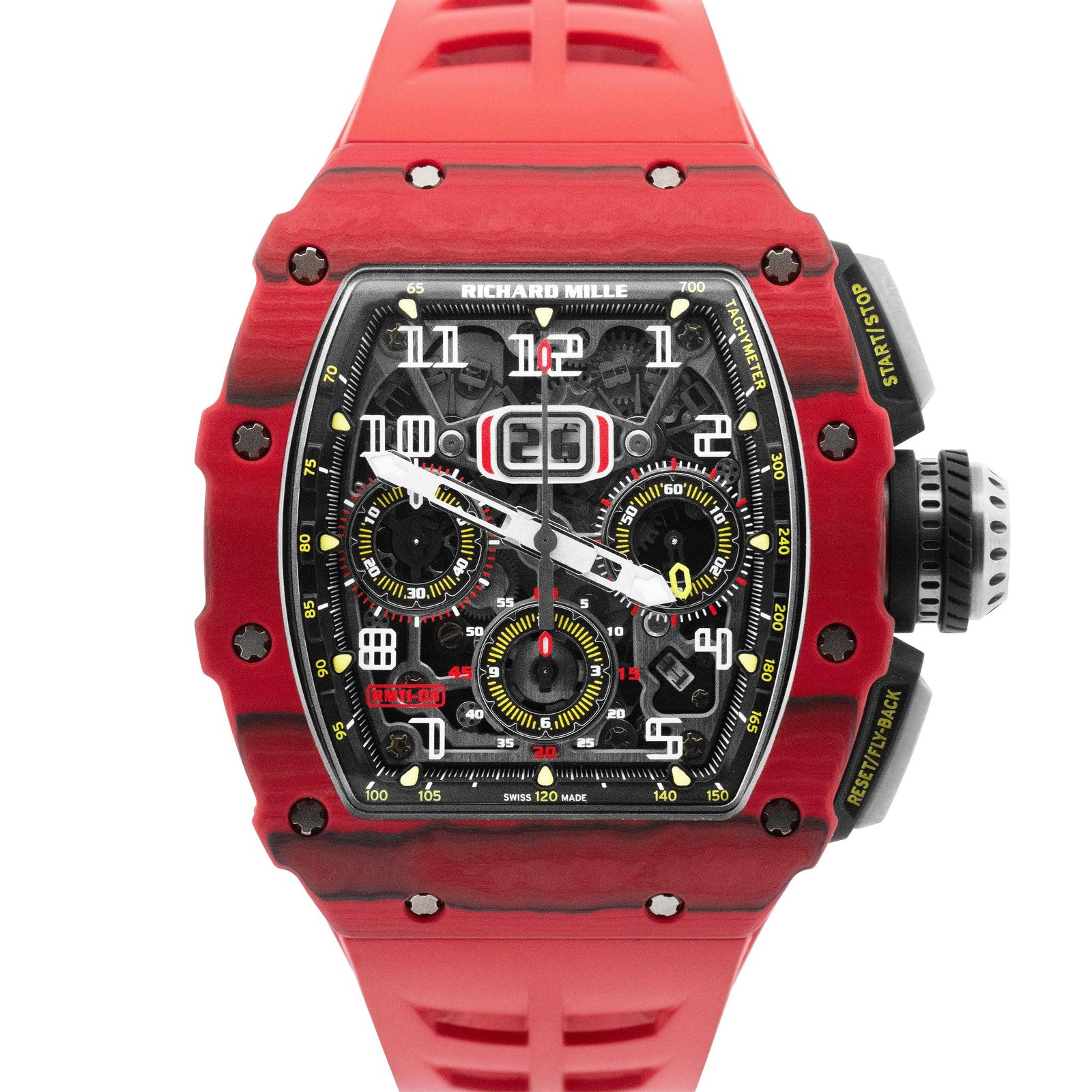 PAPERS Richard Mille RM11-03 Red Quartz Carbon RM011-03 FQ TPT Limited Watch B+P