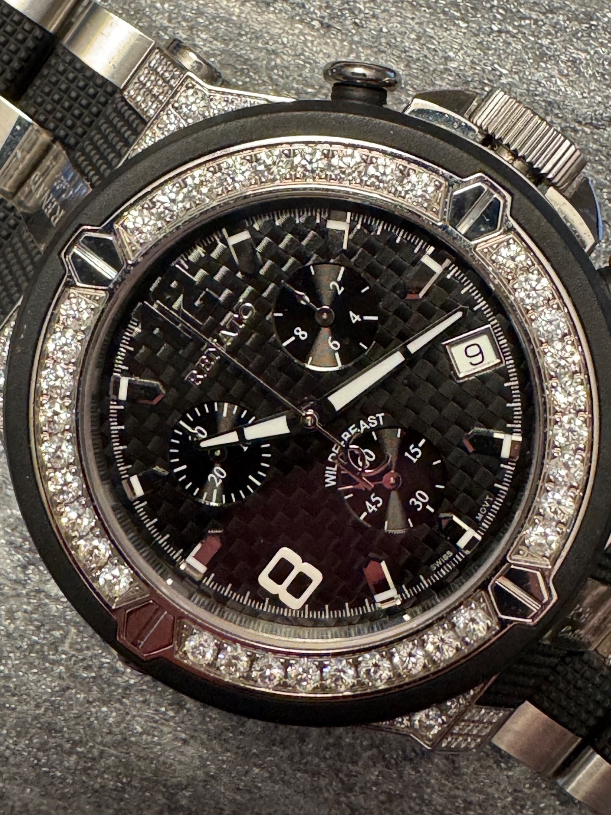 Renato Wilde Beast Collezioni Diamond watch. LE! RARE Only 100 Produced. 46mm