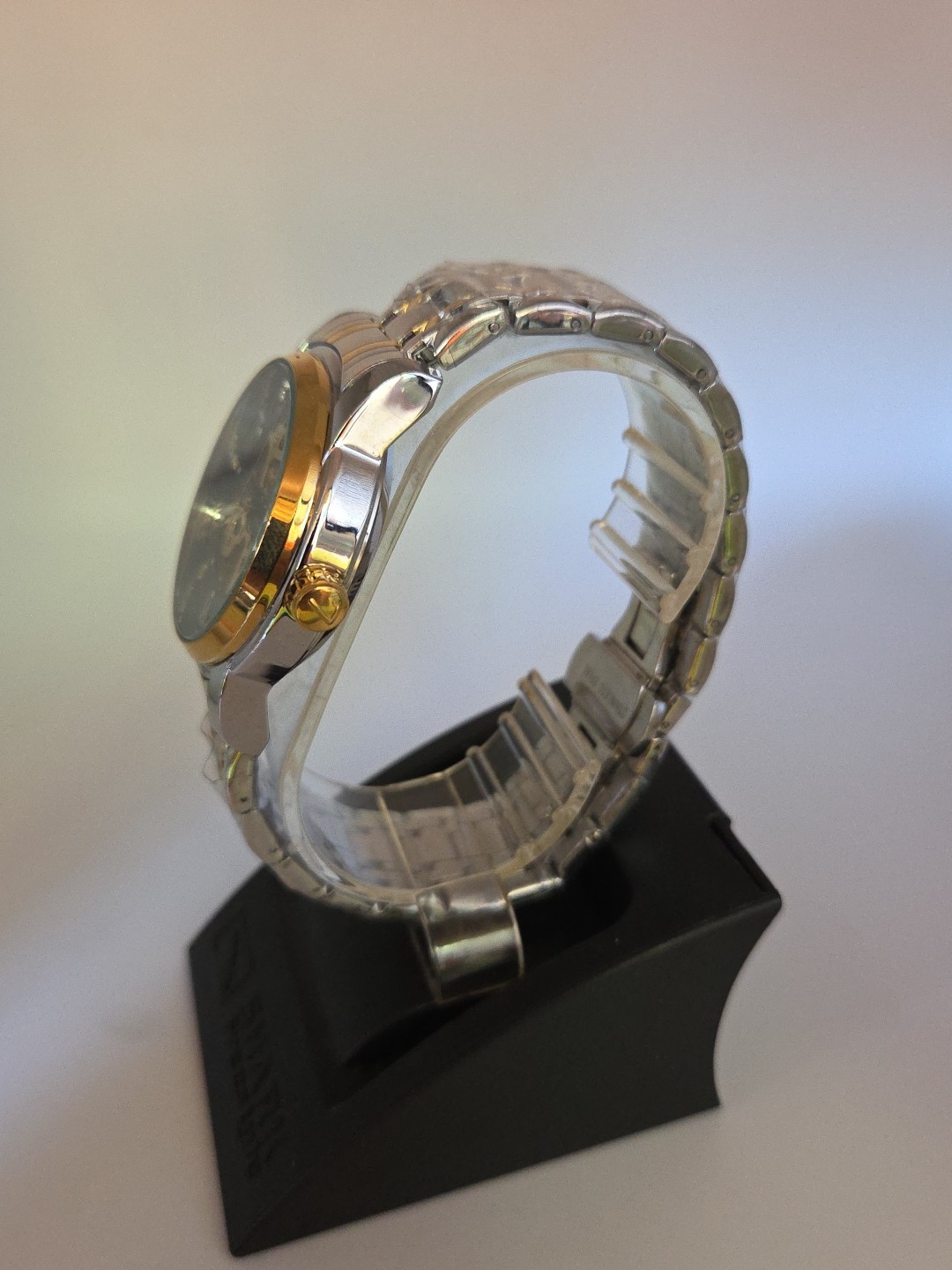Lavaredo Automatic Skeleton Watch Men 42mm Black Gold Silver Tone 8.25″ WRIST