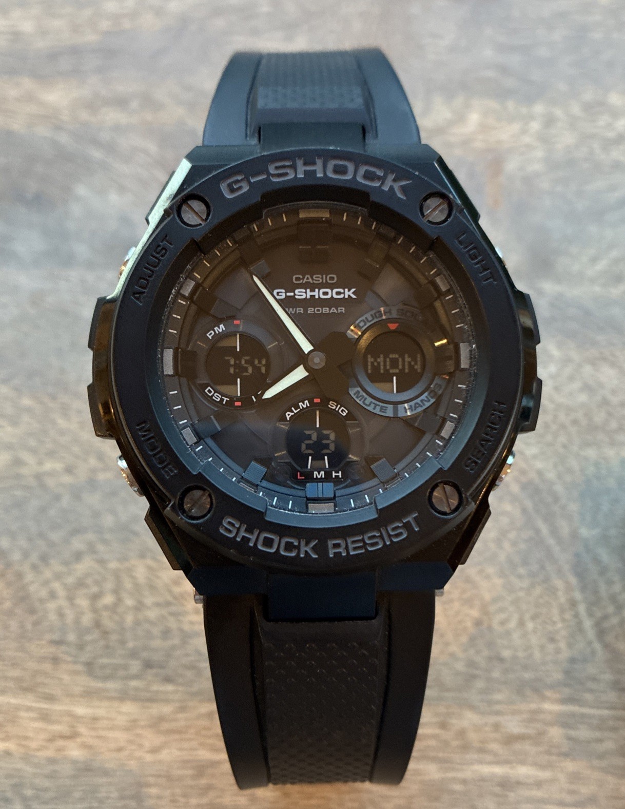 Casio G-Shock G-Steel Tough Solar Resin 20ATM GST-S100G Black Steel 48mm Watch