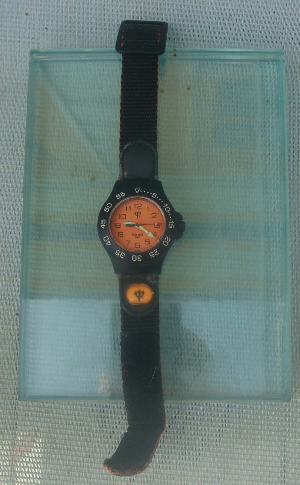 Club Med Vintage Orange Dial Waterproof Swim Watch