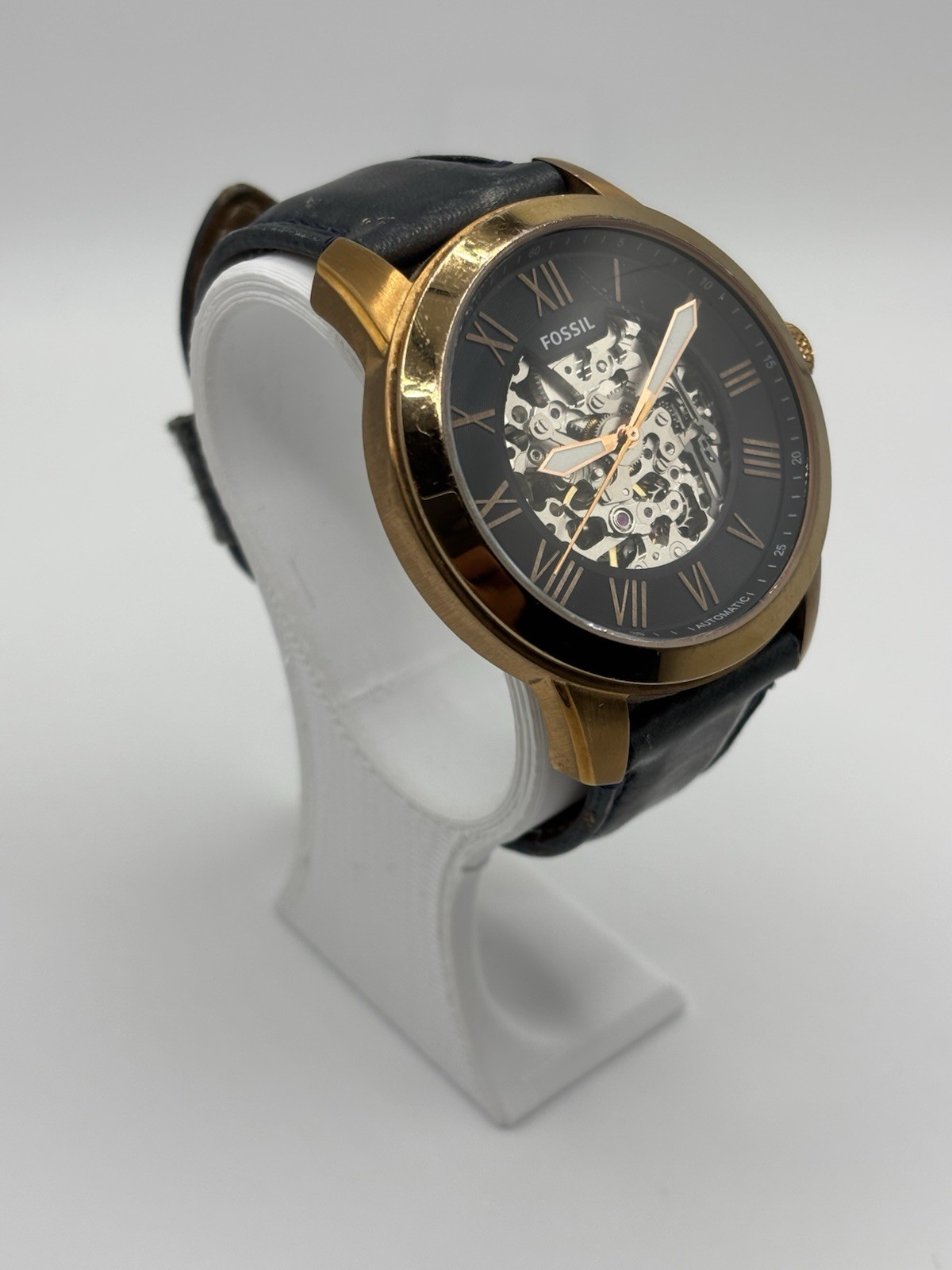 FOSSIL Grant Automatic Skeleton Watch ME3102 Mens 44mm Leather wrist 20cm