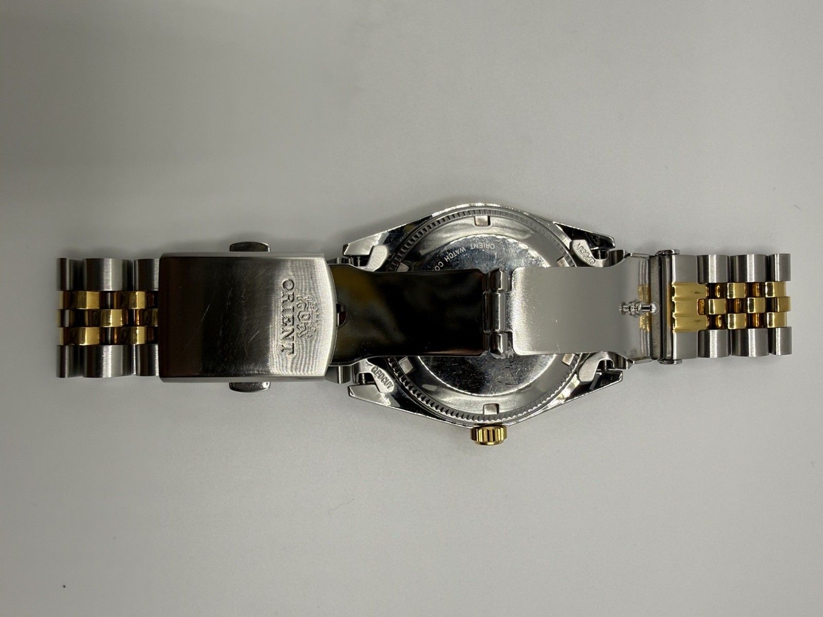 Rare Orient President Day Date Automatic, Two Tone, Black dial, Diamond Indices