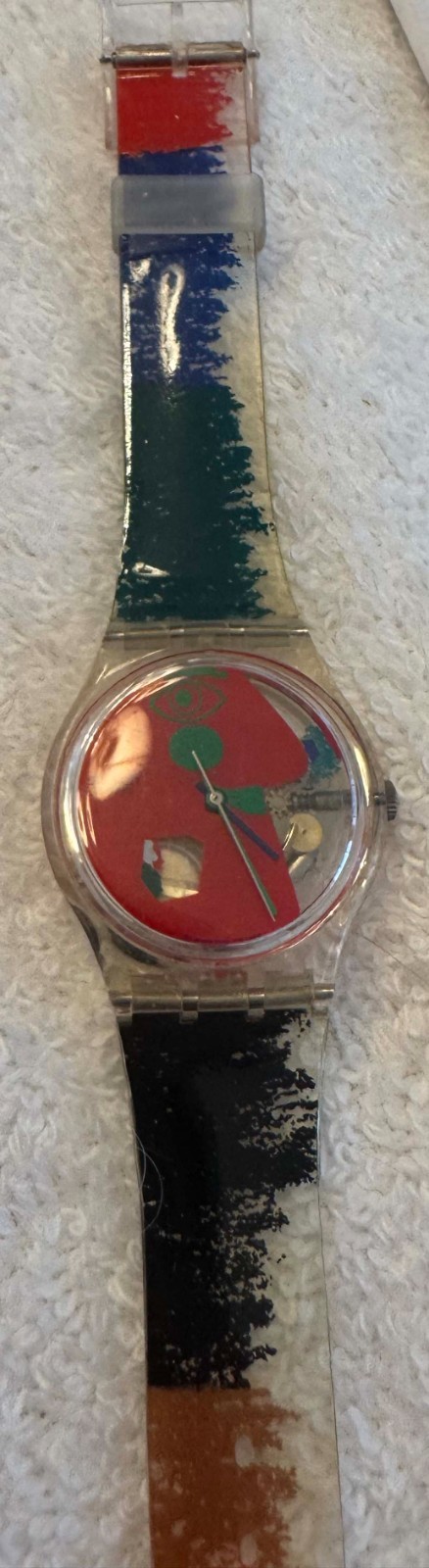 SWATCH ‘Color Scribbler’ GK249 1996 by Artist Kveta Pacovská with New Battery