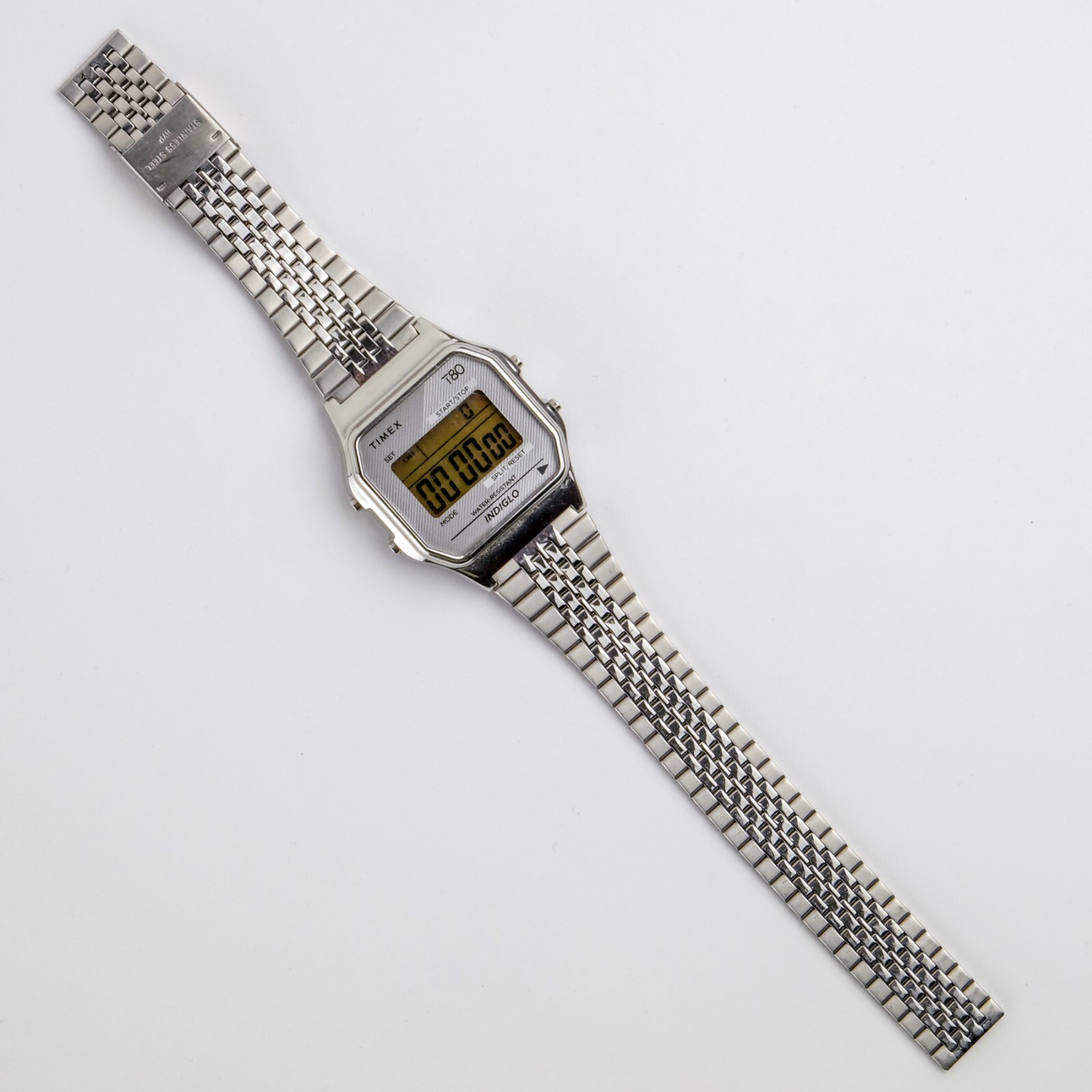 Timex T80 34mm Stainless Steel Bracelet Watch, TW2R79300YB **FOR PARTS**