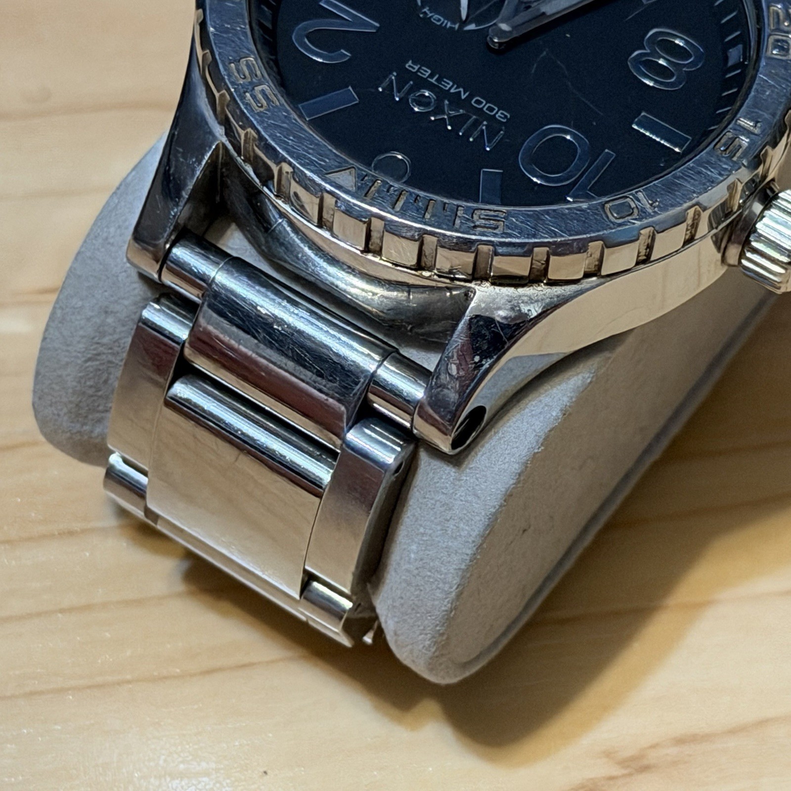 Nixon The 51-30 “Simplify” Black Silver Men’s Surf Analog Tide Watch RUNS READ