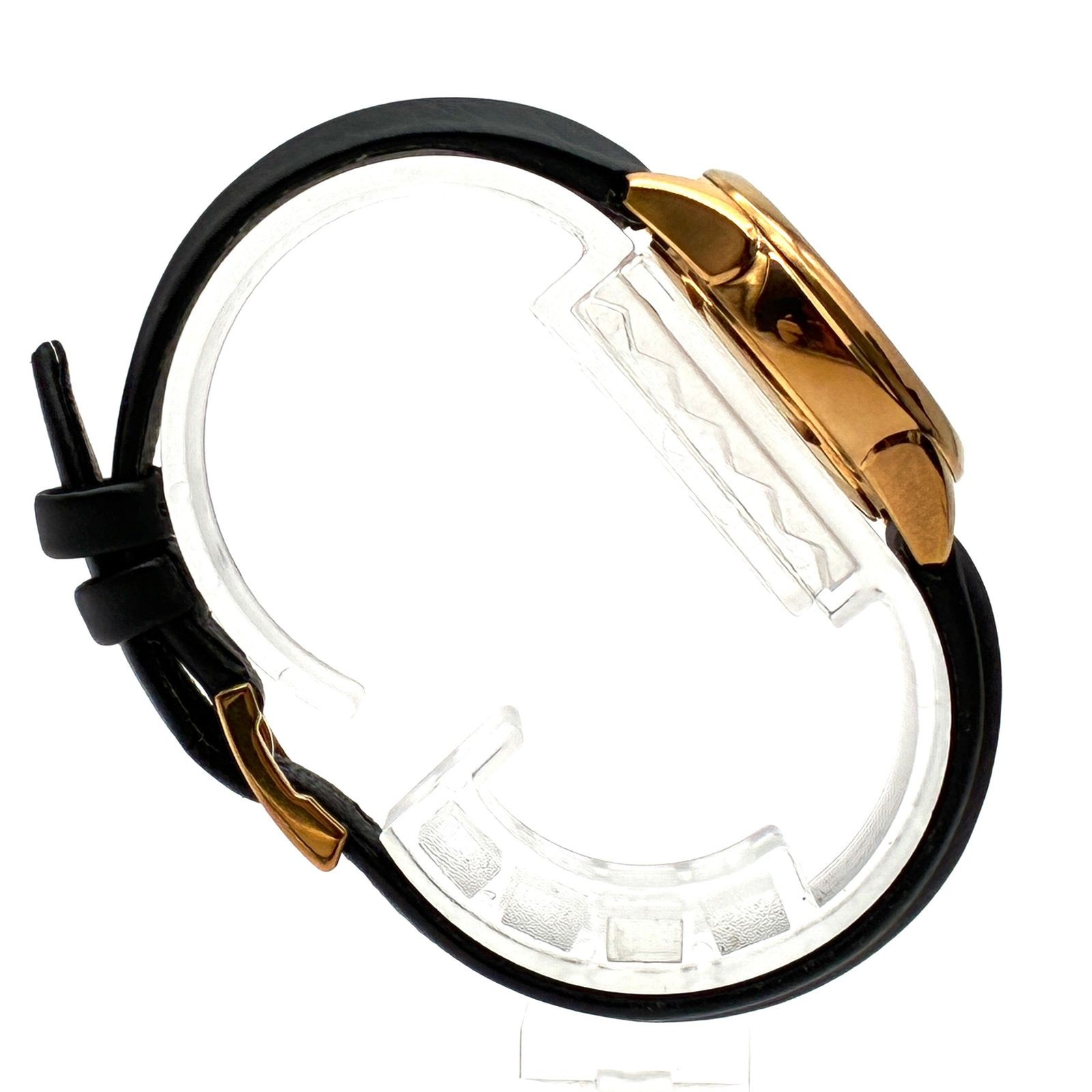 Rare Working Hamilton Jazzmaster Lady Quartz Natural Diamond PVD Gold Black Busi