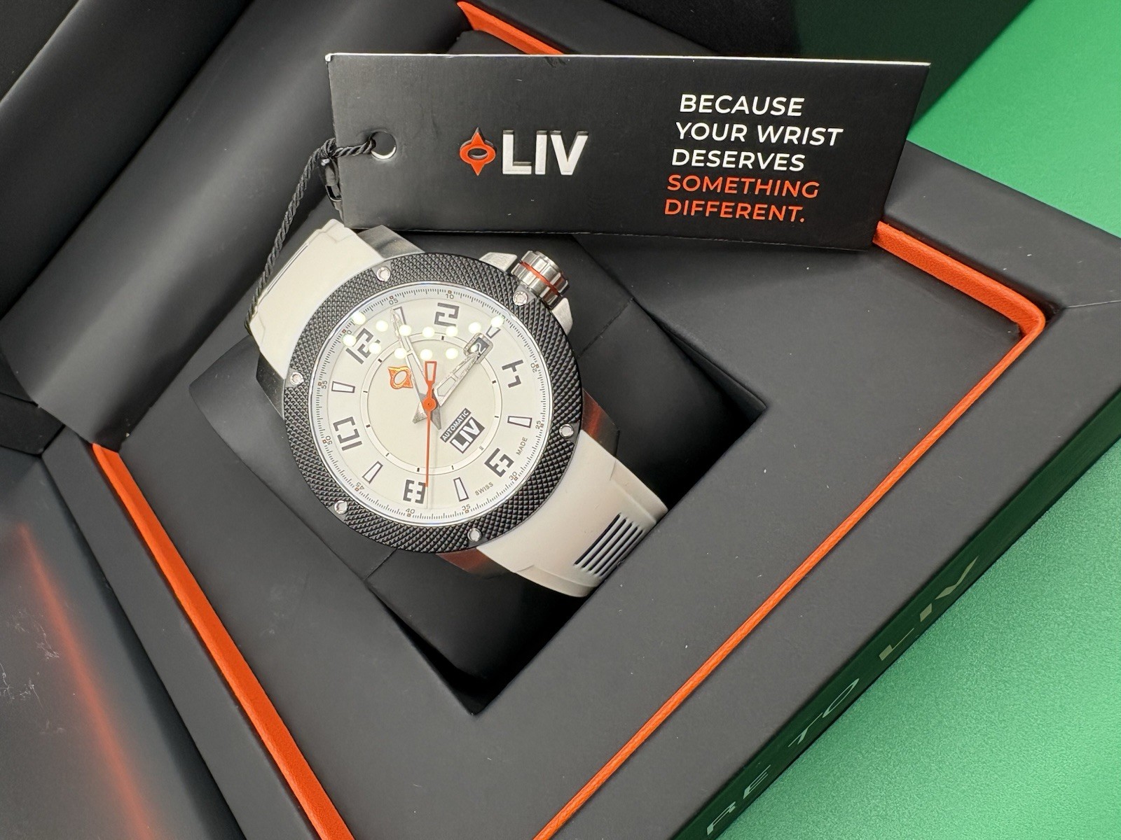 New LlV White GX1 Divers Swiss Automatic Watch