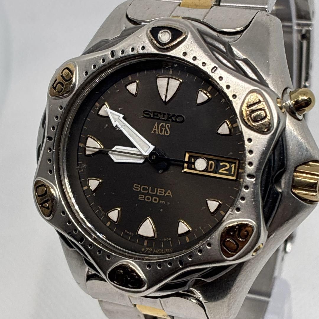 Excellent condition operational Seiko men’s wristwatch vintage diver’s scuba