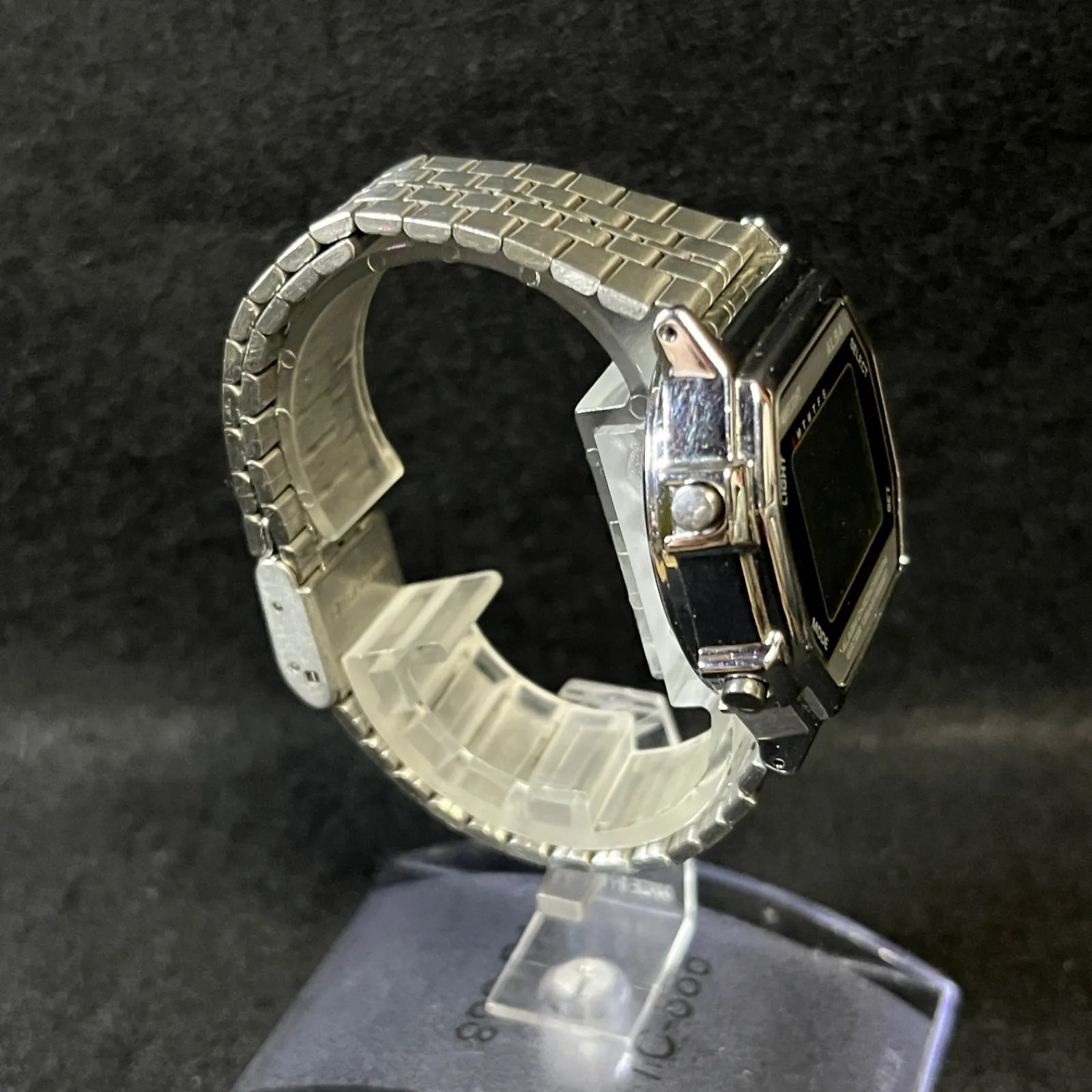 [Working Condition] SEIKO ALBA W136-4A20 Digital Silver Square Watch Y2K – Teste