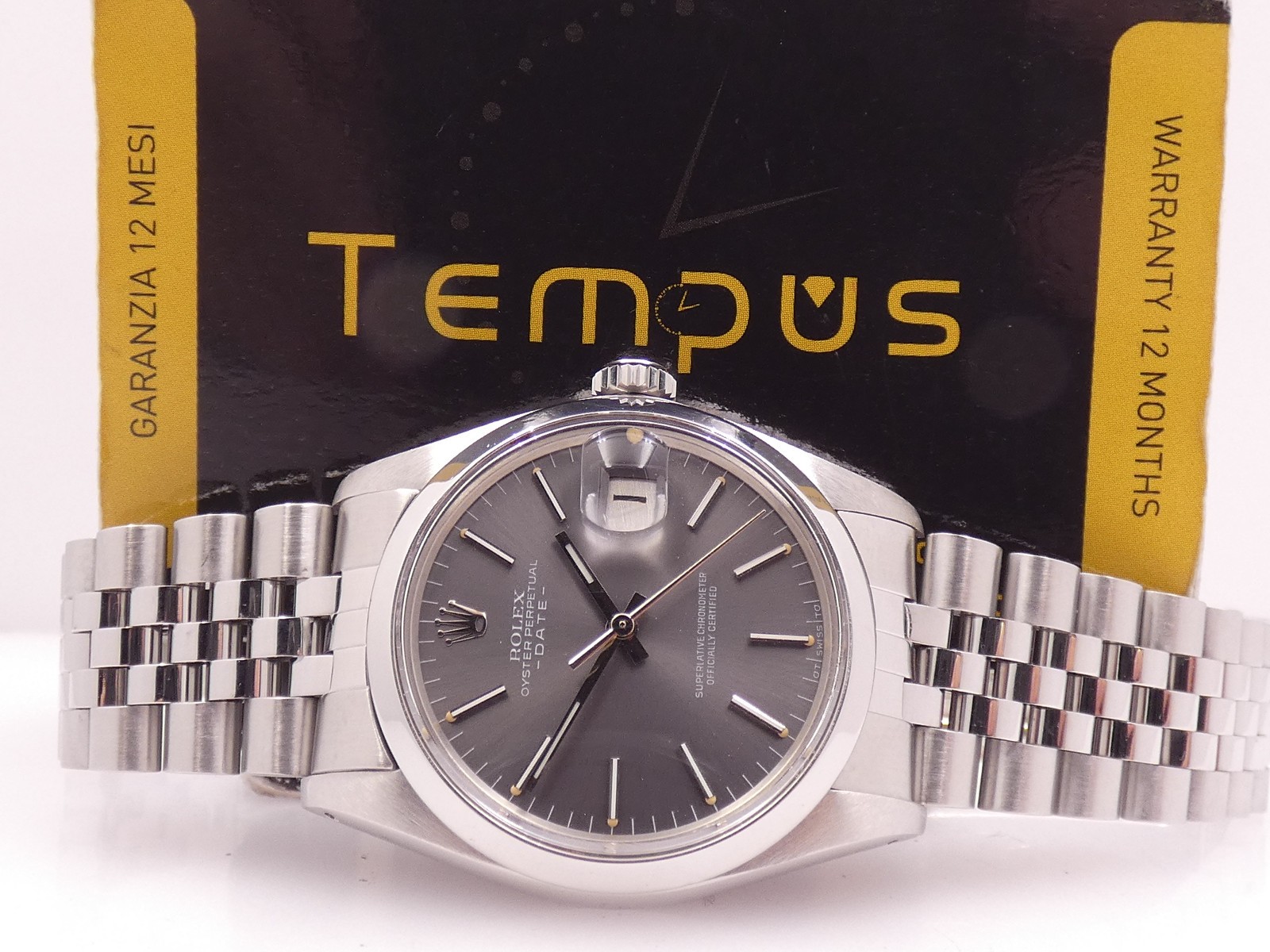 ROLEX OYSTER PERPETUAL DATE 1500 SIGMA DIAL TOP 1978 AUTOMATIC STEEL WATCH