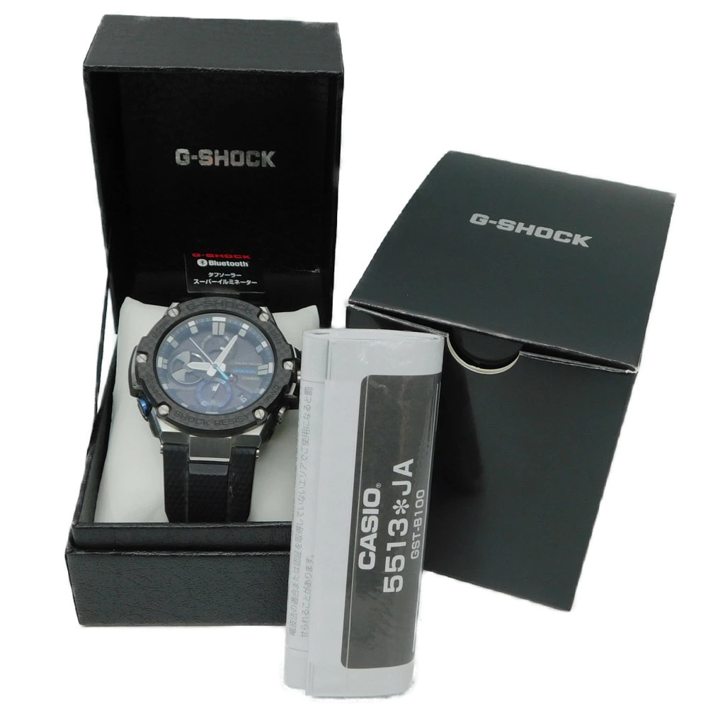 With Box CASIO G SHOCK G Shock G STEEL GST B100XA 1AJF Tough Solar Analog Resin