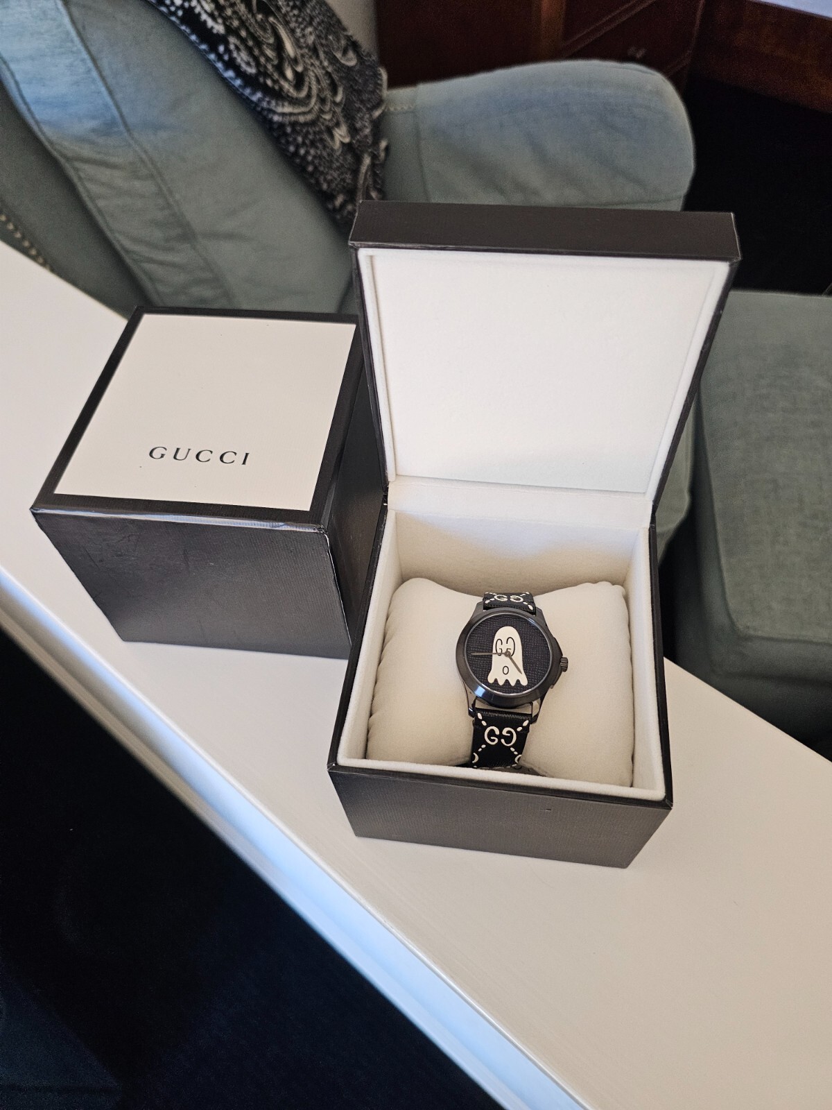 GUCCI TIMELESS GHOST WATCH – YA1264018 – QUARTZ BLACK DIAL LIMITED EDITION – NEW