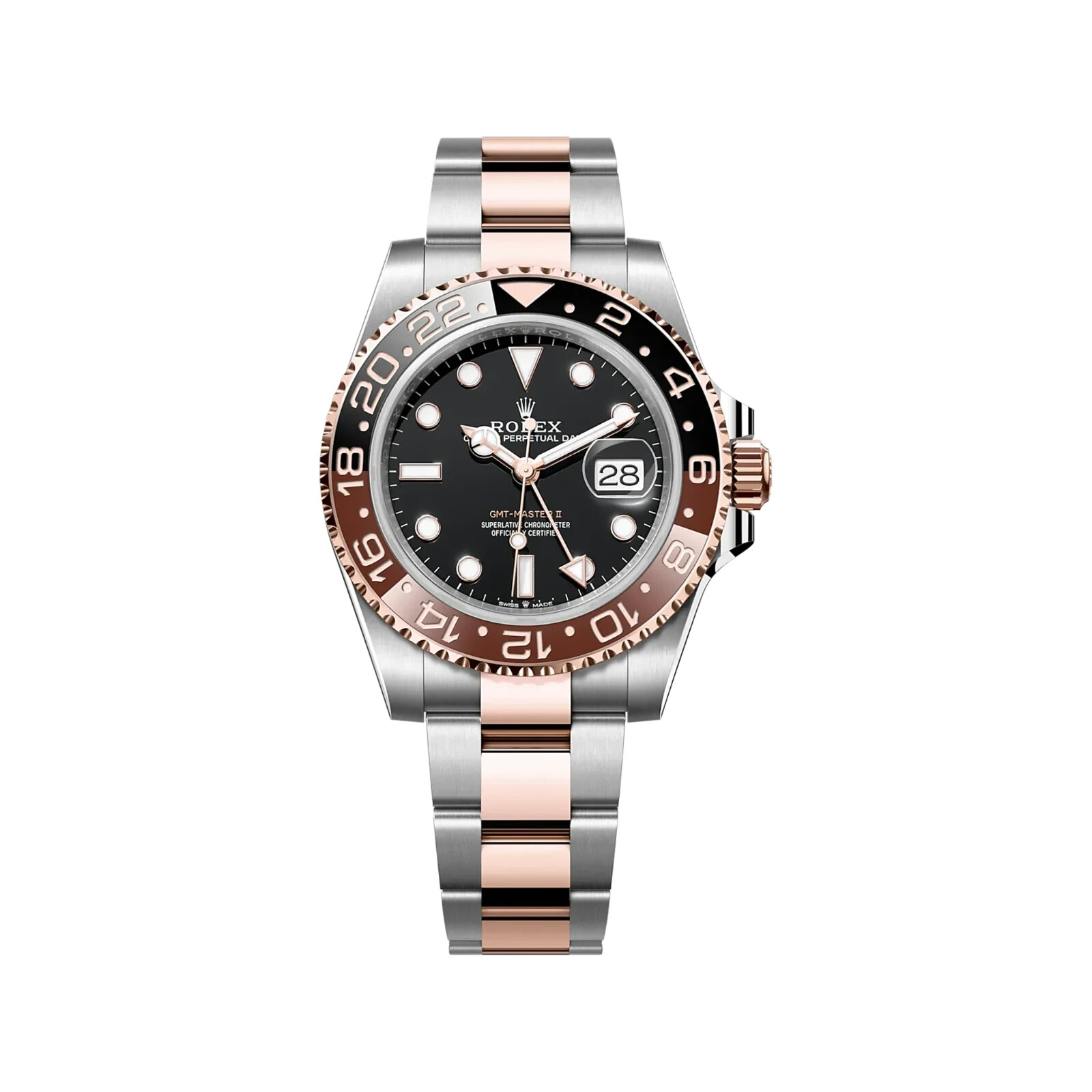 2025 Rolex GMT-Master II 126711CHNR UNWORN RootBeer Rose Gold Steel Complete Set
