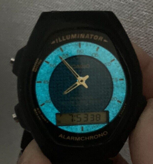 Casio Illuminator Watch Analog/Digital Dual Time Alarm Chrono 1737 AQ-140W