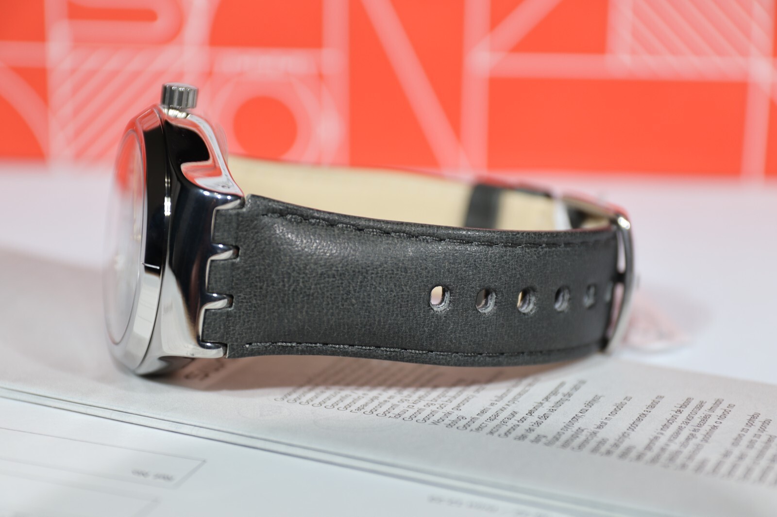 New Swiss Swatch Sistem51 Automatic Puzzle YIS408 42MM Silver Colored Leather St