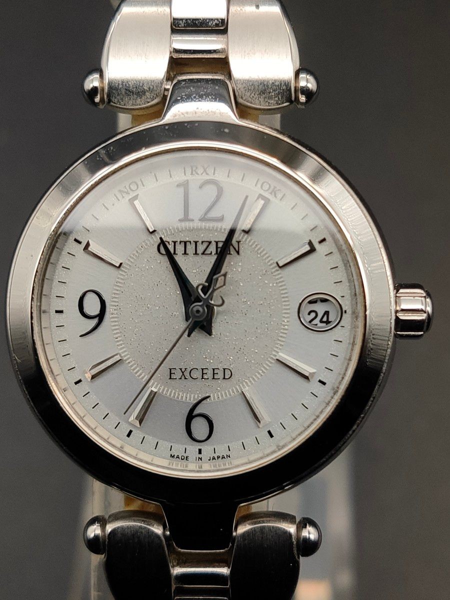 Citizen Exceed Eco Drive Radio Watch Shell Dial Ladies’ H058 T017525 Working