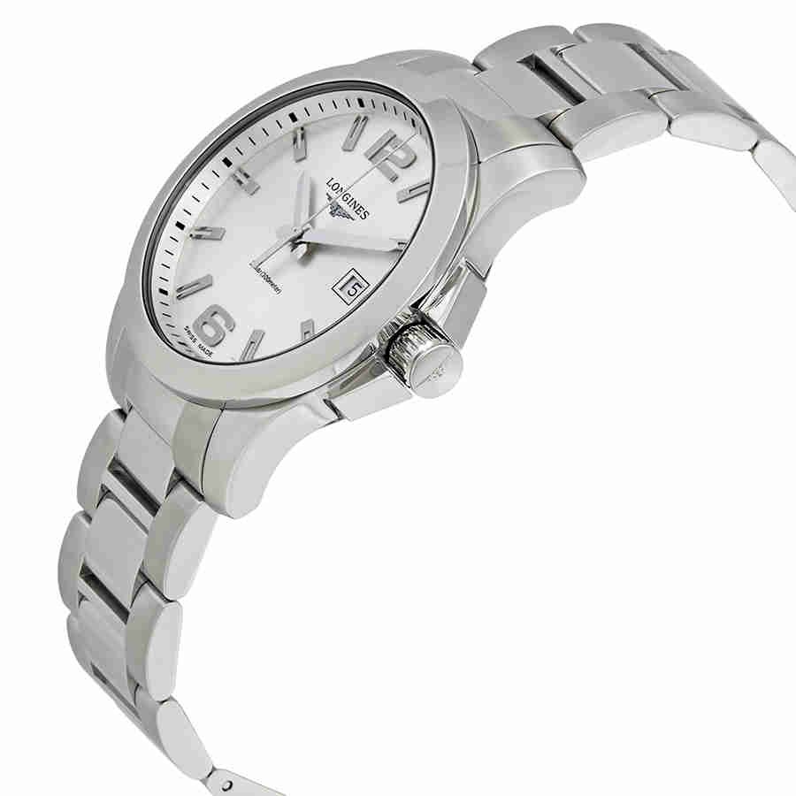 Longines Conquest Silver Dial Stainless Steel Men’s 41mm Watch L37594766
