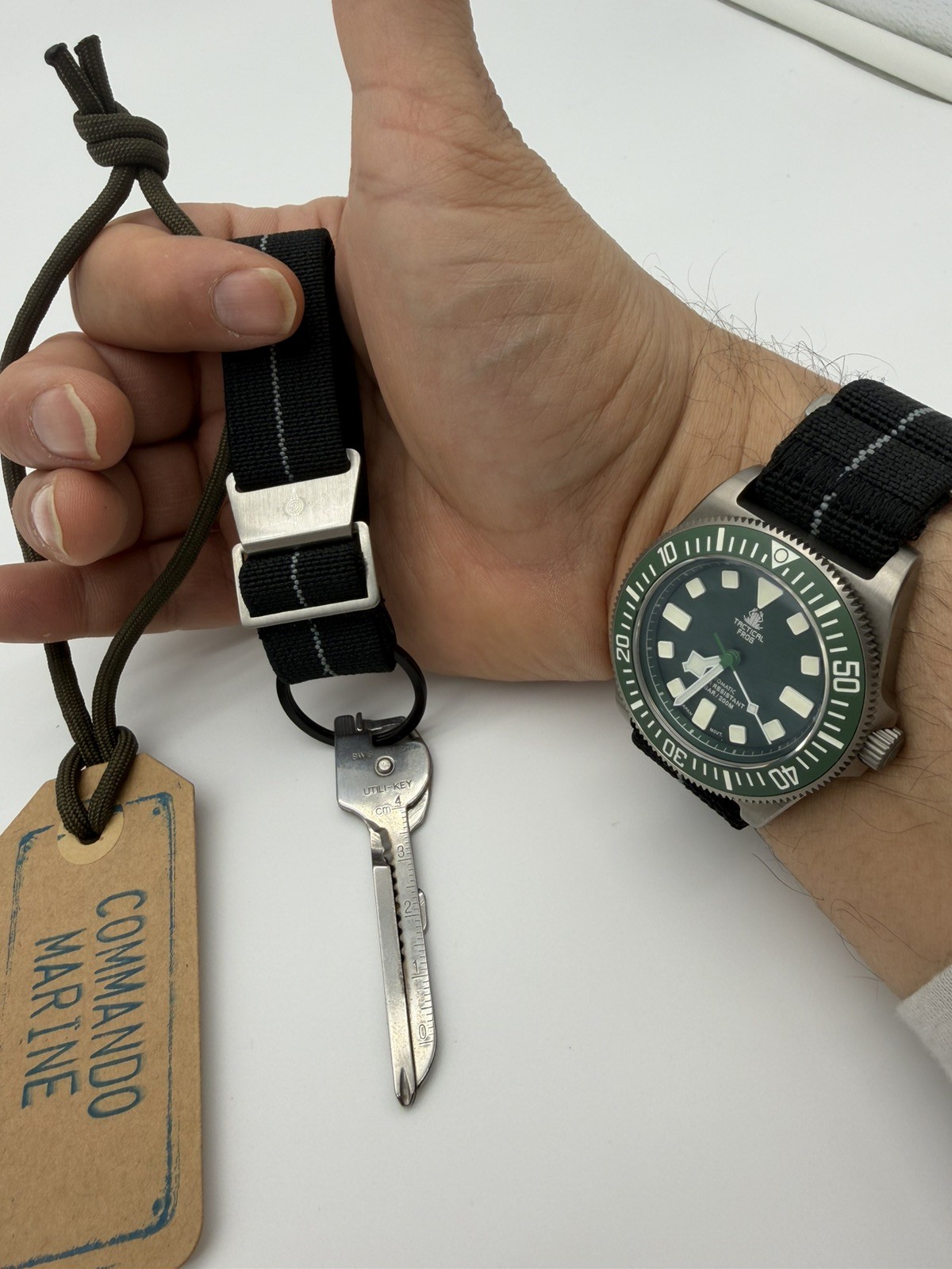 Tactical Frog Titanium NH35A Mechanical Watch Green Bezel Green Dial Fixed Lugs