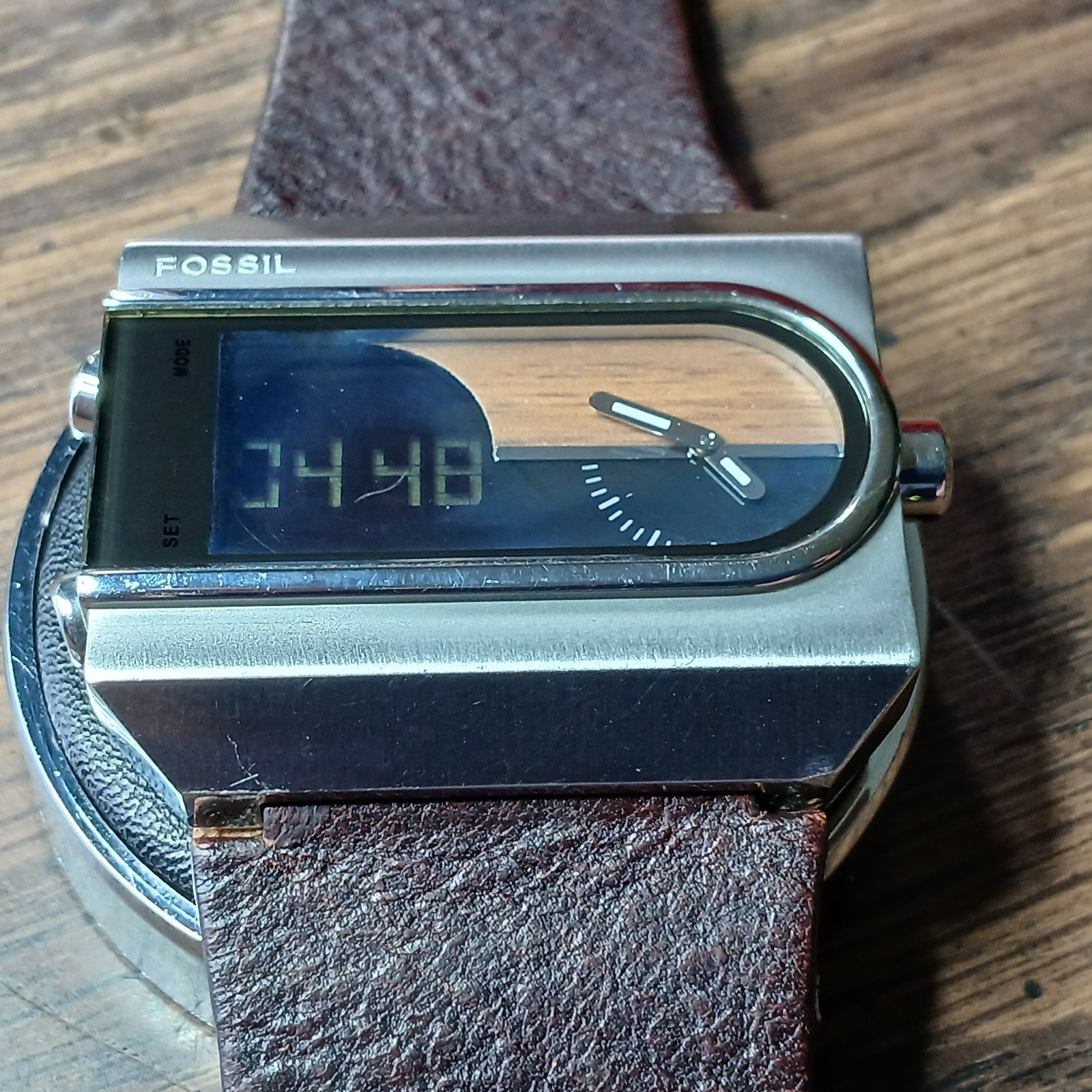 Vintage Fossil JR-9121 Fossil JR-9121 Ana-Digi hybrid. New Battery. Rare one! ⌚