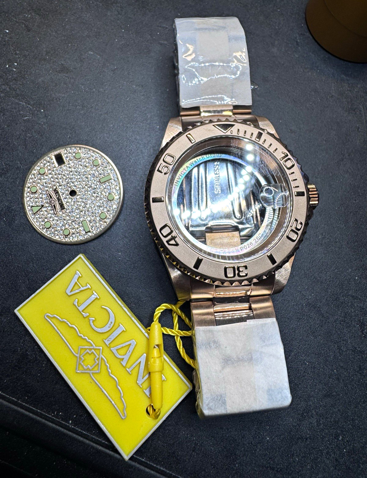 Invicta CASE BRACELET AND DIAL ONLY!!!! NOT A WORKING WATCH………PARTS ONLY
