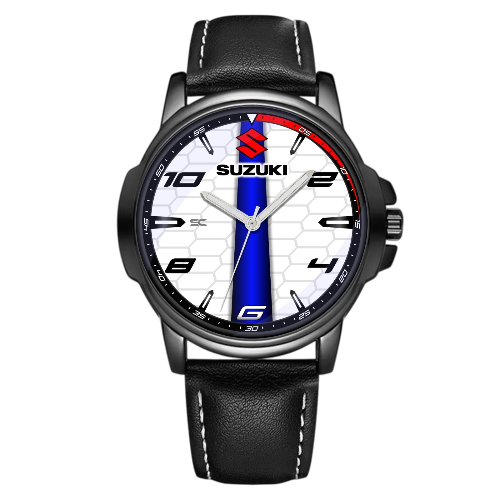 Suzuki GSX-R 1000 Heritage Stripe Sport Fan Art Quartz Motorcycle Wrist Watch