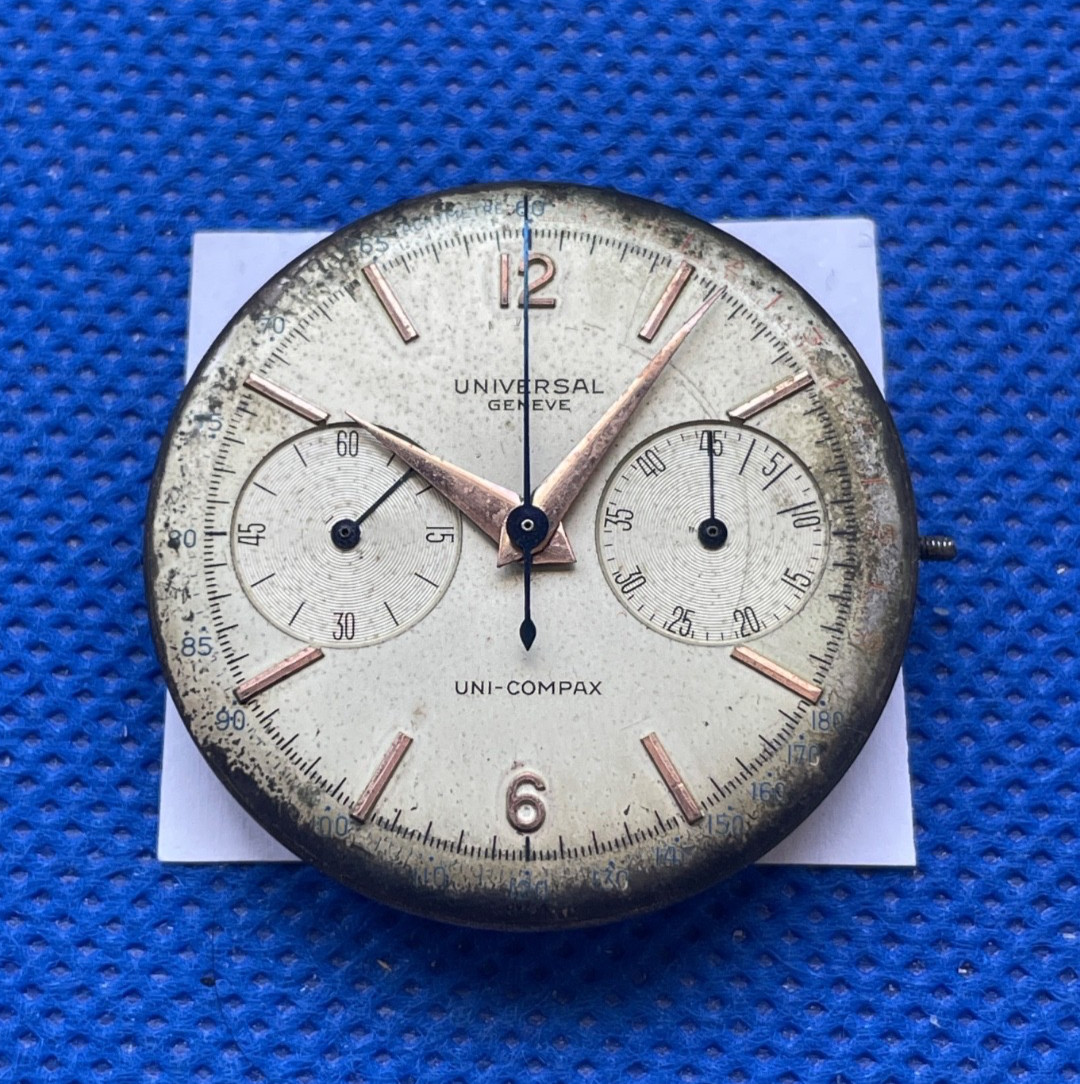 UNIVERSAL GENEVE UNI-COMPAX caliber 285 movement running & dial 34.4 mm (18584)