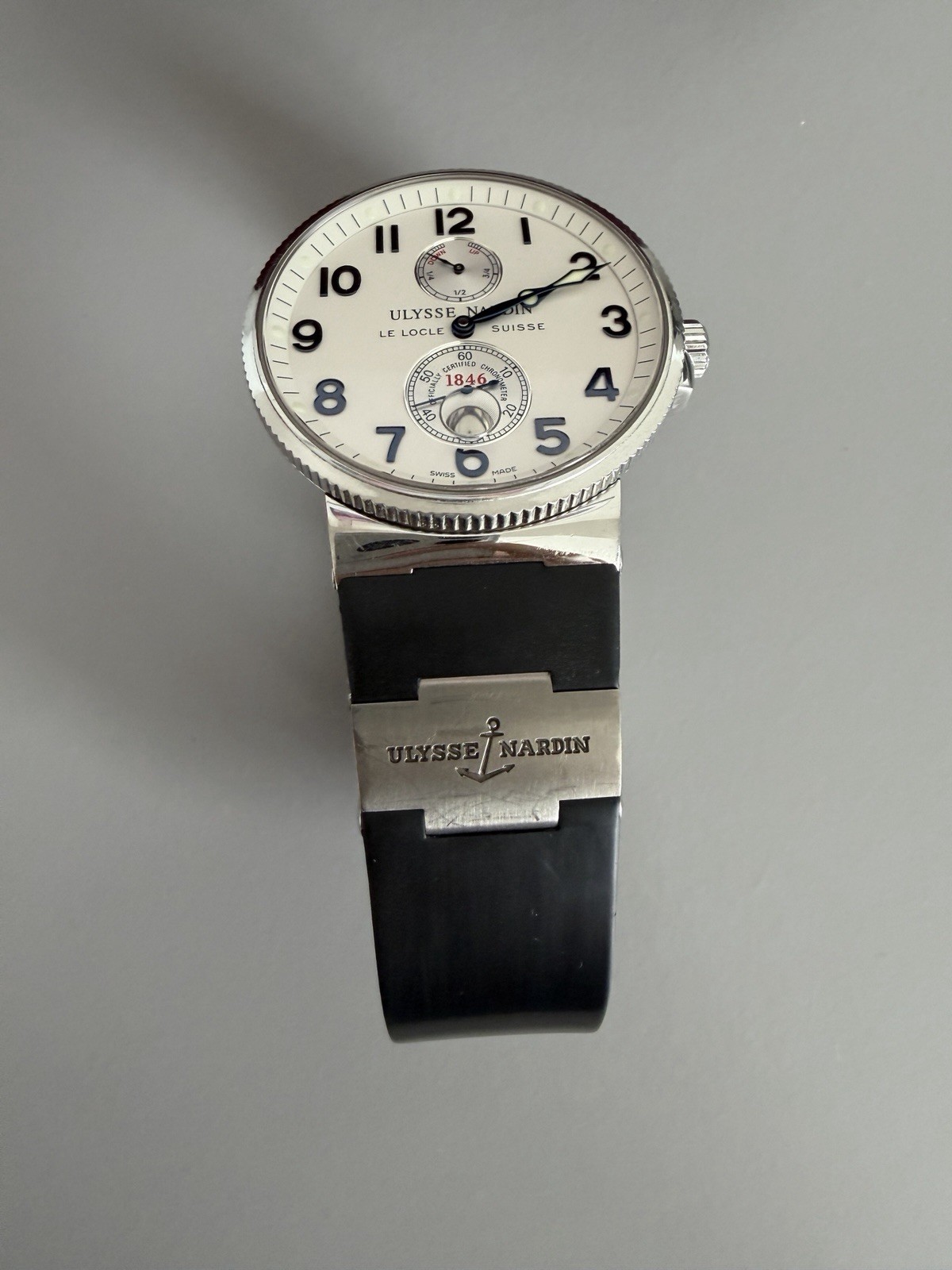 Ulysse Nardin Maxi Marine Chronometer Men’s 41mm Automatic w/ Box & Rubber Strap