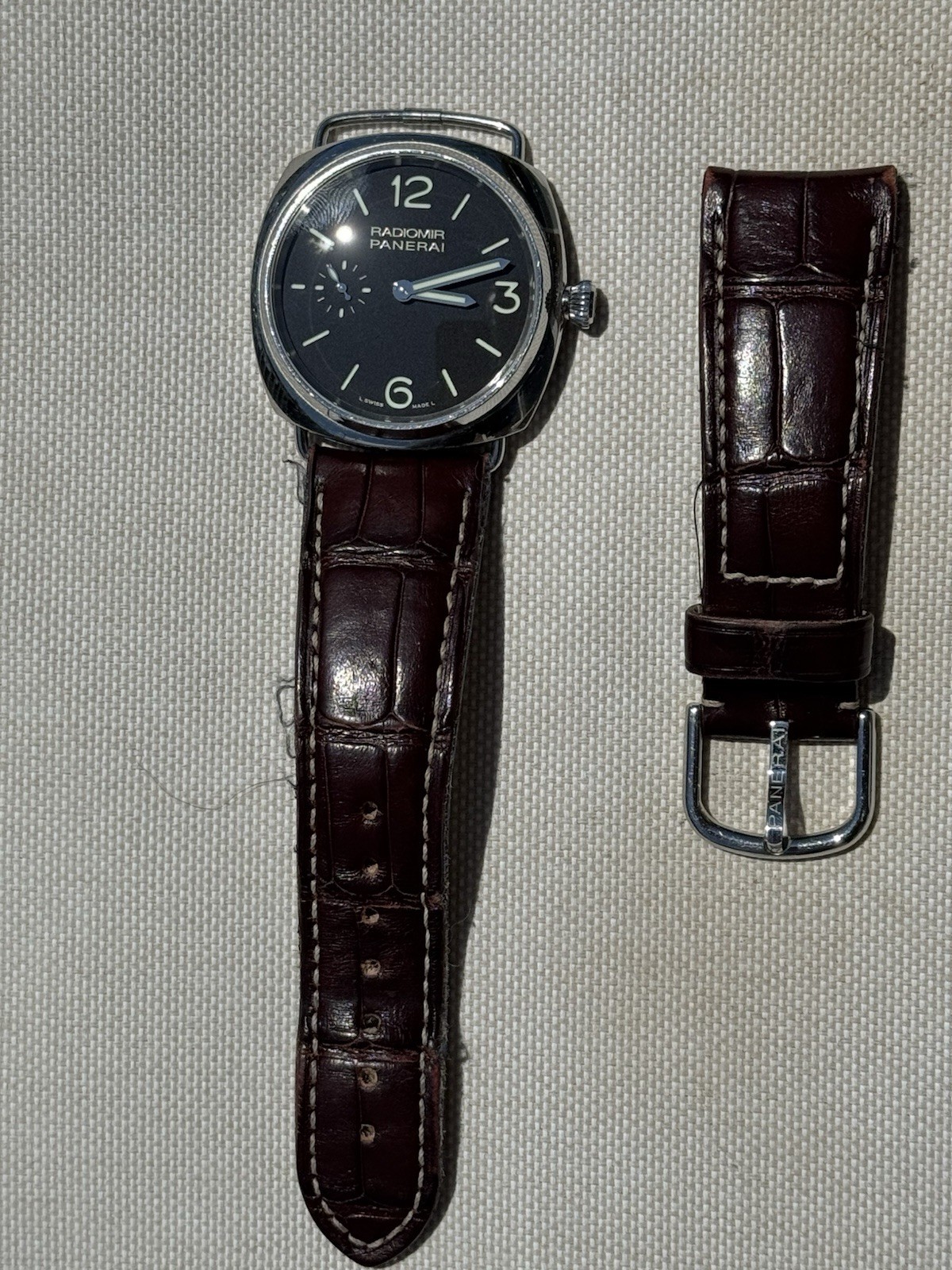 Panerai Radiomir Men’s 40mm Manual Wind Black Dial Exhibition Caseback 400m