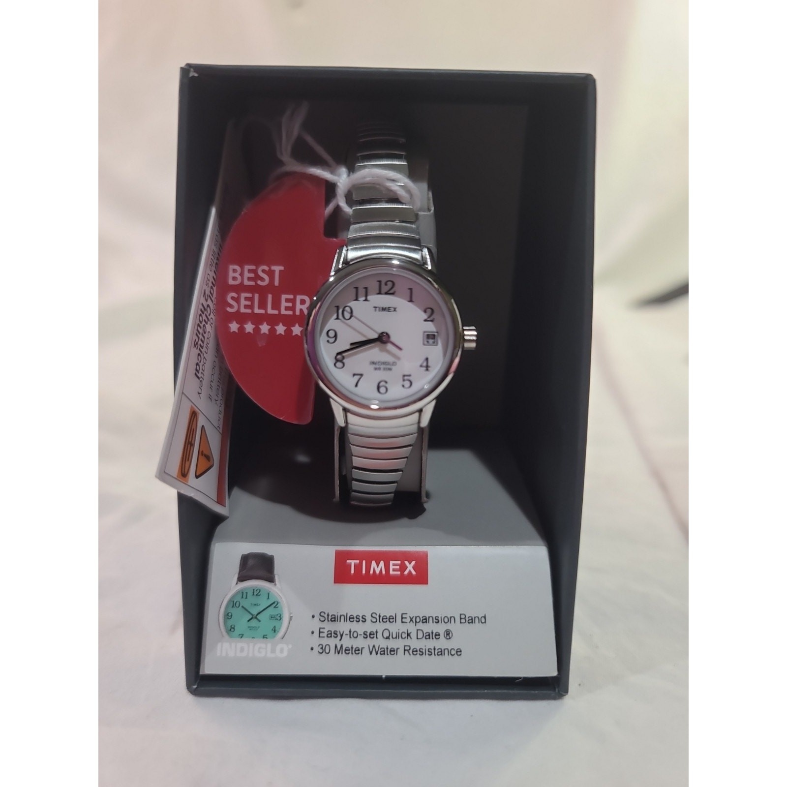 Timex Women’s Easy Reader Expansion Band Night Light T2H371 WX NWT
